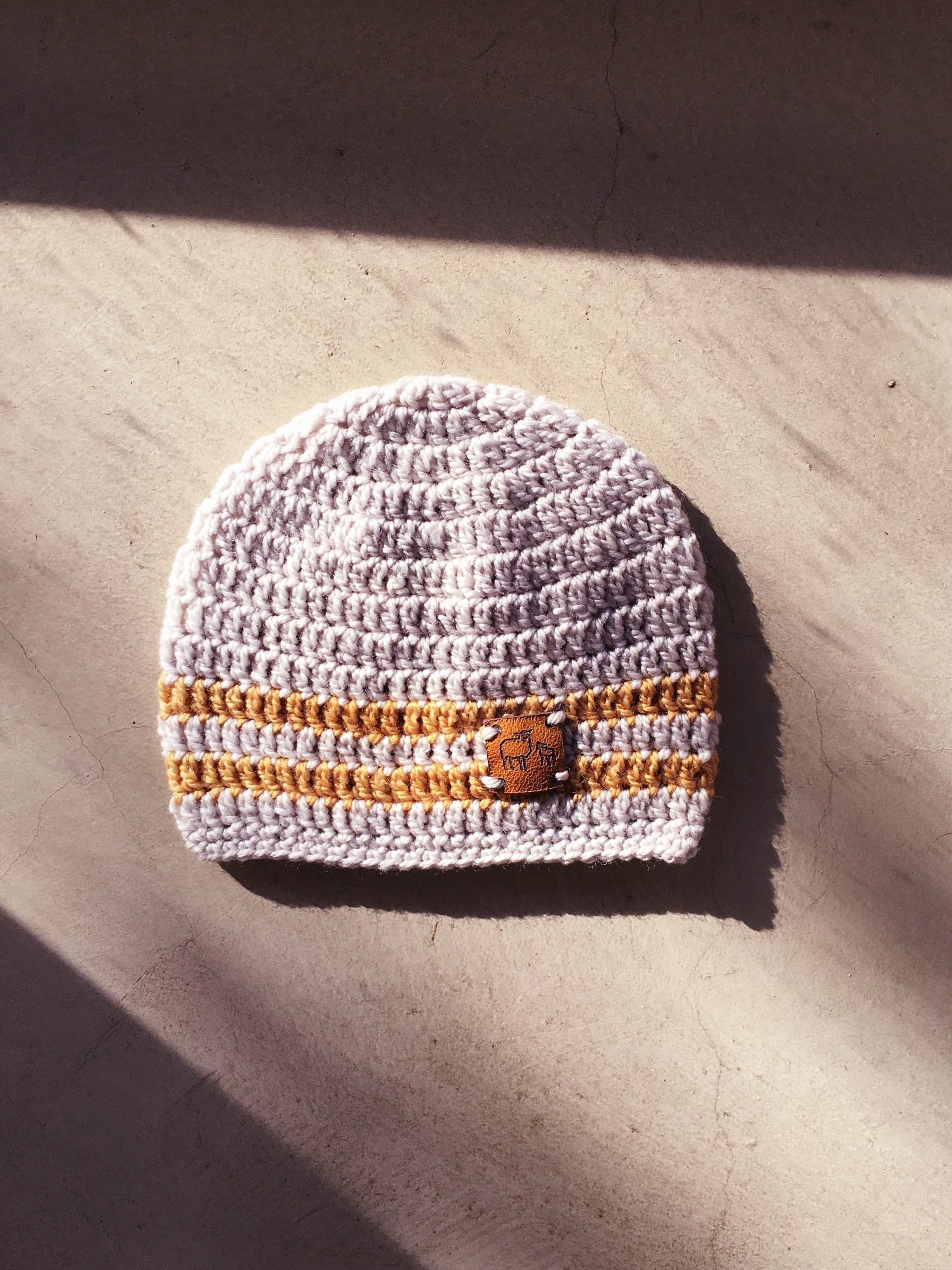 mustard baby beanie